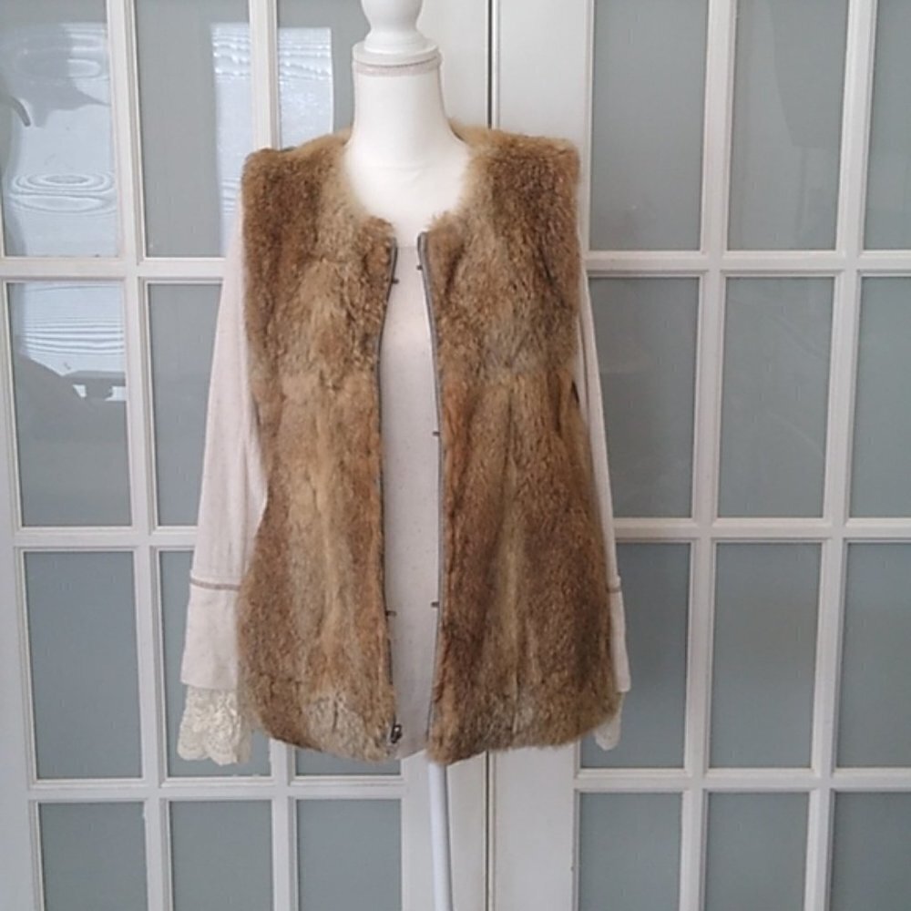 LaRok Luxe 100% Rabbit Fur Vest - Picture 2 of 16